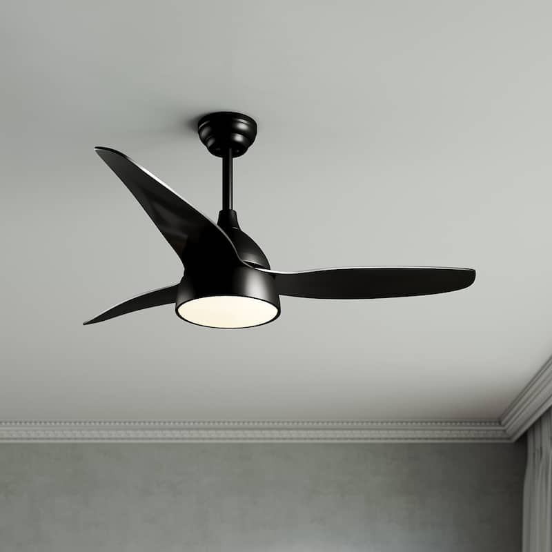 52 inch Dimmable Ceiling Fan with Remote Matte Black