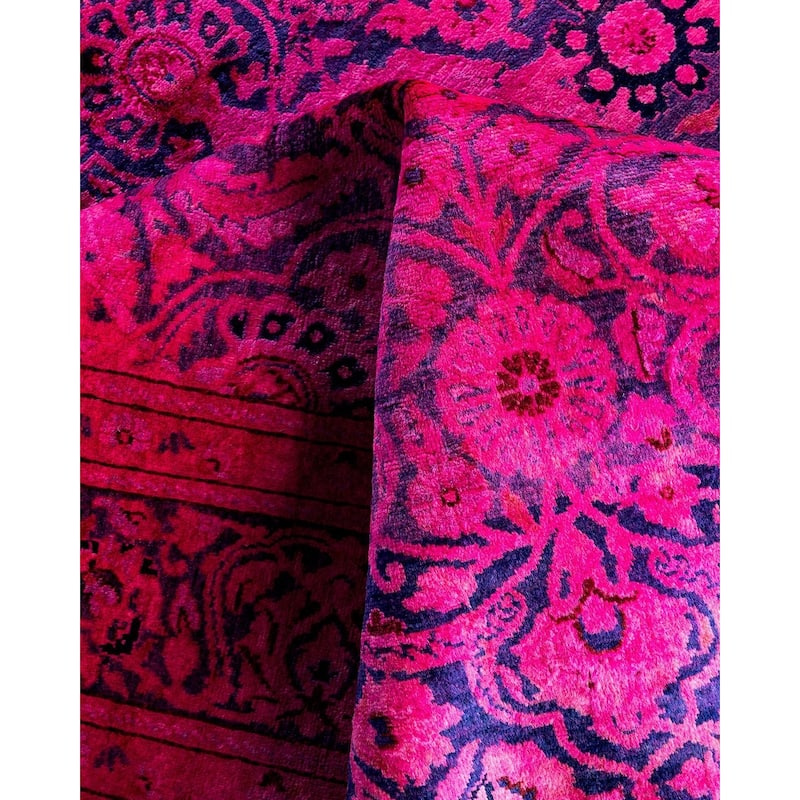 Fine Vibrance One-of-a-Kind Hand-Knotted Area Rug - Pink, 4' 2" x 6' 3" - 4' 2" x 6' 3"