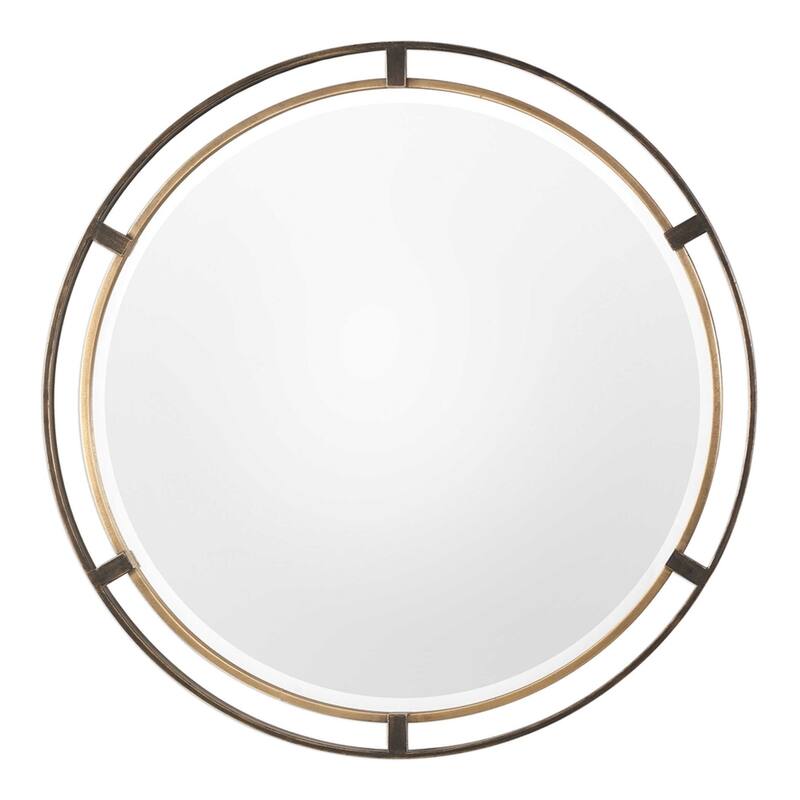 36" carrizo bronze round mirror