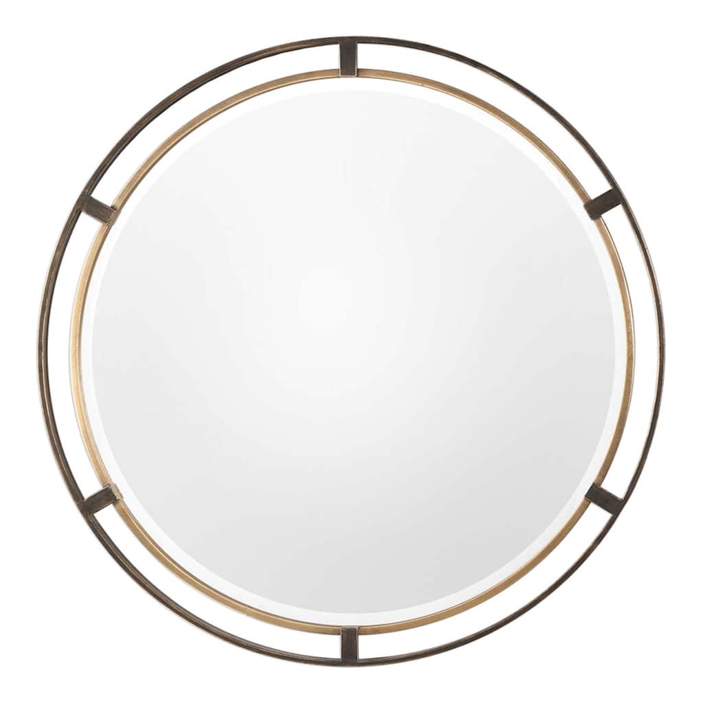 36" carrizo bronze round mirror