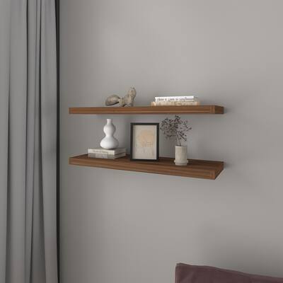 Floating Shelf Dallas, Living Room, Mahogany