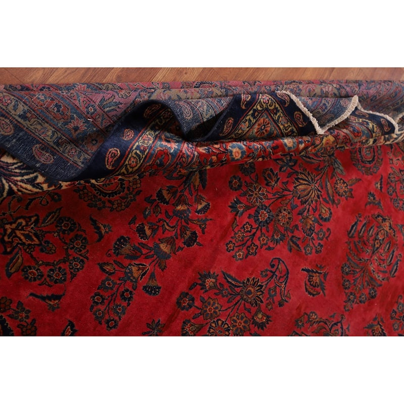 Pre-1900 Antique Sarouk Mohajeran Persian Rug Hand-Knotted Wool Carpet - 10'1"x 13'5"
