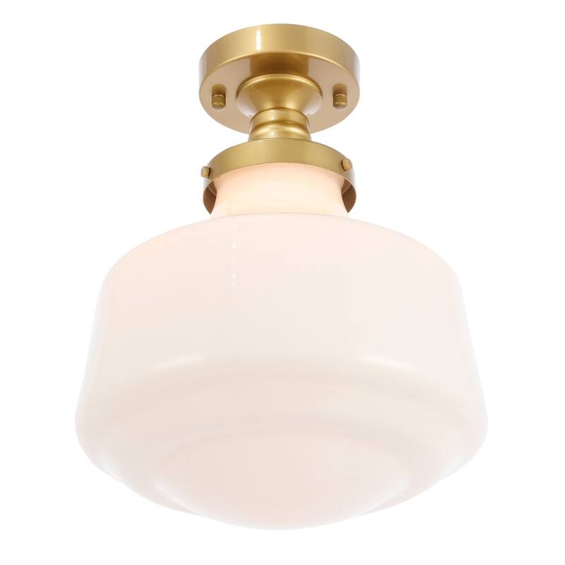 Copper Grove Limassol 1-light Frosted Glass Flush Mount