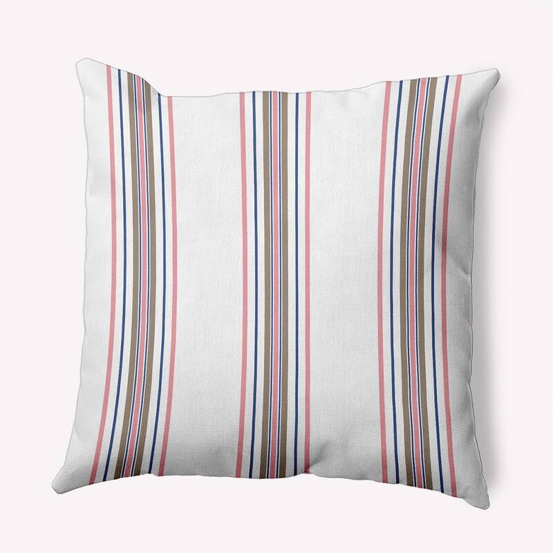 Smart Stripes Indoor/Outdoor Throw Pillow - Pink Icing - 18" x 18"