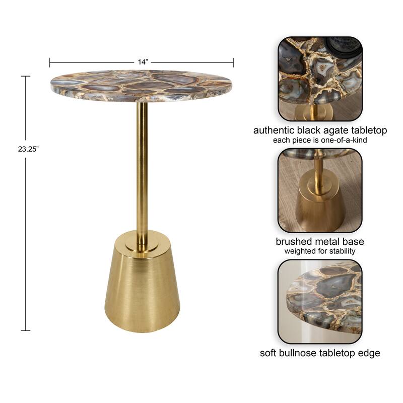 Kate and Laurel Tira Round Side Table