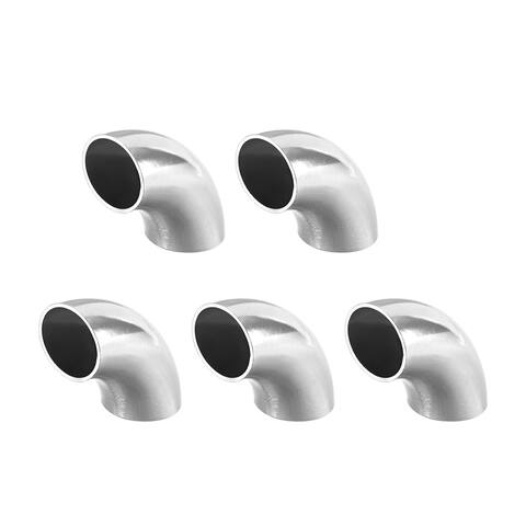 Stainless Steel 304 Pipe Fitting Long Radius 90 Degree Elbow Butt-Weld -inch OD mm Thick Pipe Size 5pcs - 7/8",1.5mm