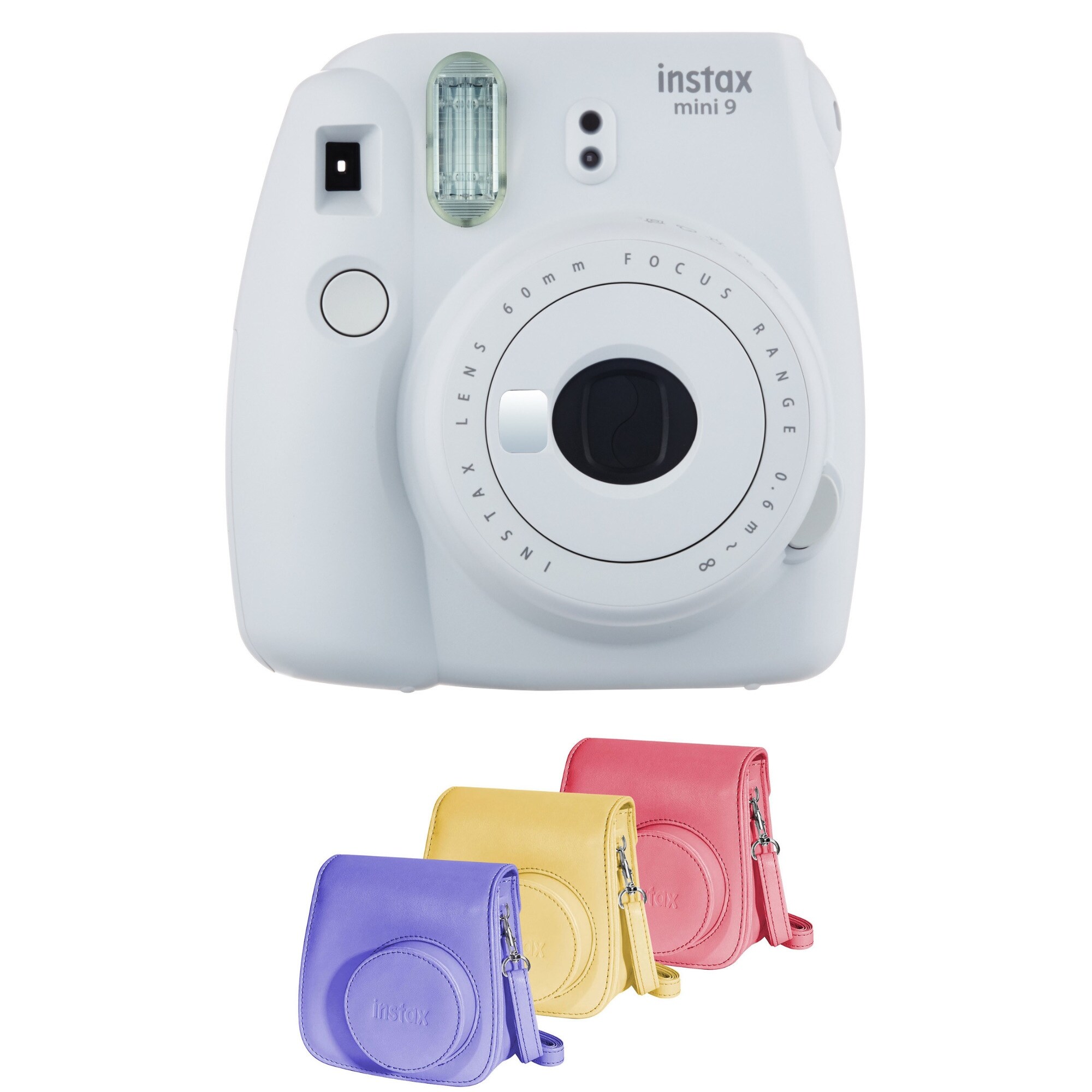 Shop Fujifilm Instax Mini 9 Instant Camera Smokey White With Groovy Case Bundle Overstock 27679821