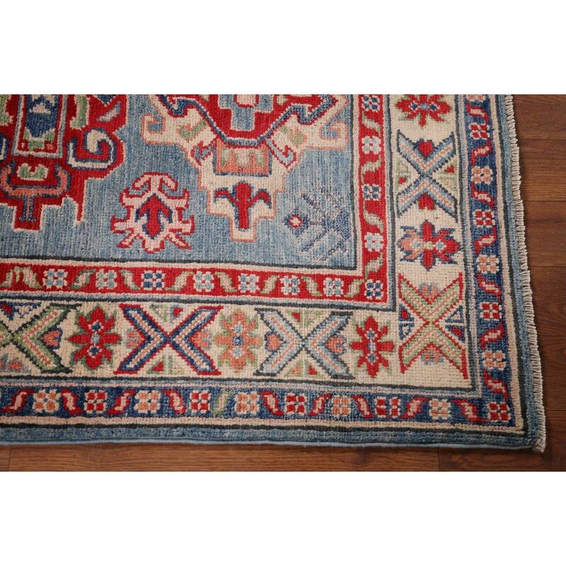 Kazak Accent Rug Handmade Foyer Wool Carpet - 2'7" x 3'10"