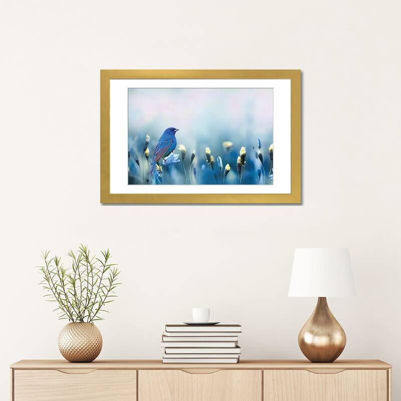 iCanvas "Indigo Bunting Spring" by Laura D Young