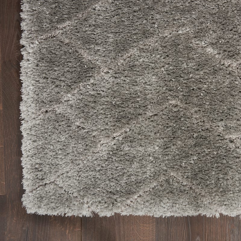Nourison Dreamy Shag Contemporary Chevron Geometric Abstract Area Rug