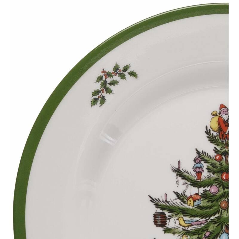 Spode Set of 4 Christmas Tree Melamine Dinner Plates - 11" D