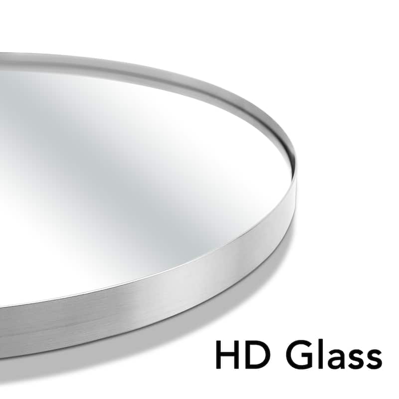 Modern Wall Mirrors, Round Mirror with Metal Framed, Bathroom Mirror with Round Corner Vanity Mirror Accent Mirror