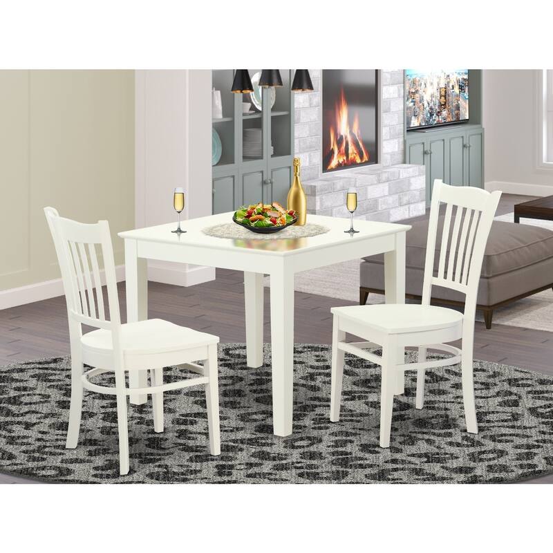 Kitchen Table and Chair Set - 5 Piece Dining Set - Modern Square Table with 4 Chairs