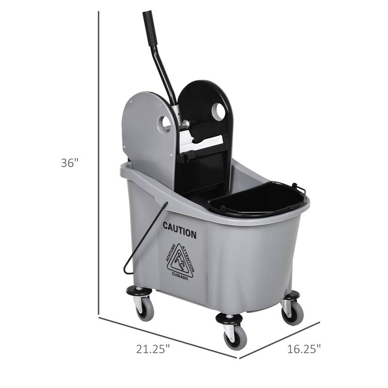 Mop Bucket with Wringer Cleaning Cart
