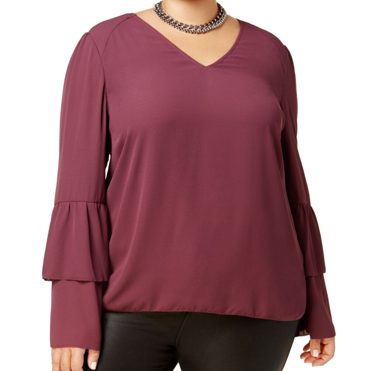 Shop Melissa Mccarthy Seven7 Purple Mauve Wine Women S Size 1x