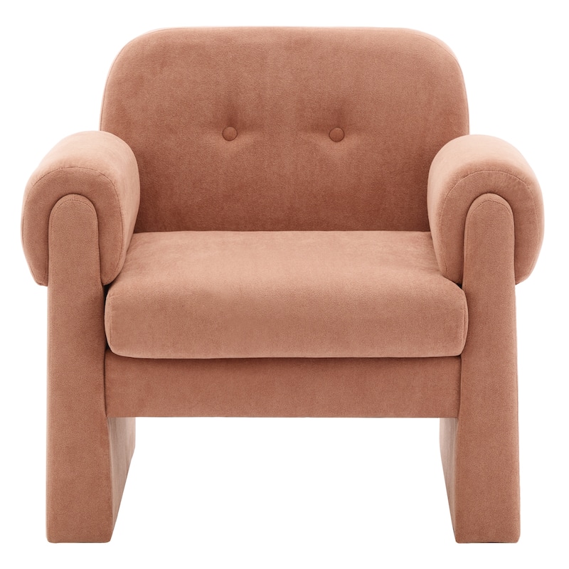 Modern Cloud Velvet Accent Chair with Removable Cushion for Living Room