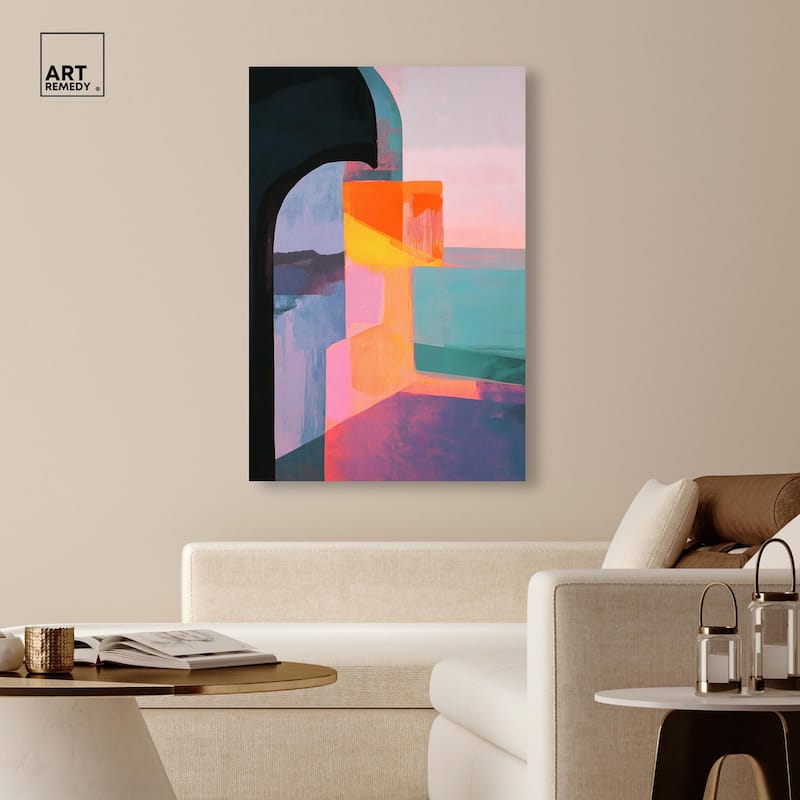 Color Blocks III Canvas by Art Remedy, Gallery Wrapped