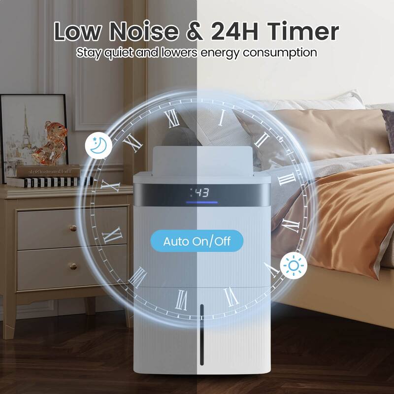 Costway 74 Pints Dehumidifier for Home 4500 Sq.Ft Dehumidifier with - See Details