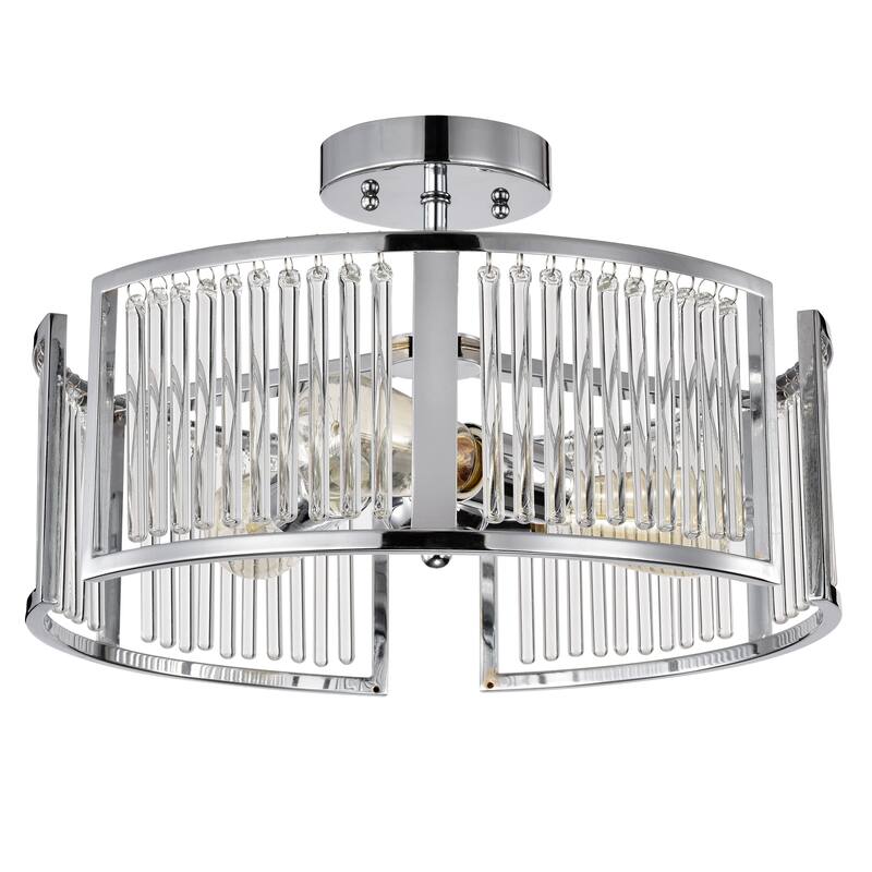 3-light Semi-Flush Mount