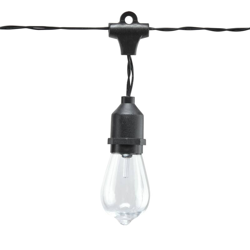 Alpine Corporation 93"L Indoor/Outdoor 10 Edison Bulb Hanging String Lights with Timer