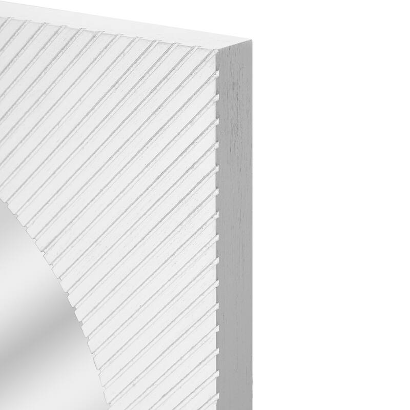 American Art Decor Carved Recollections Box Top Carved Mirror in Brown - 24" x 24"