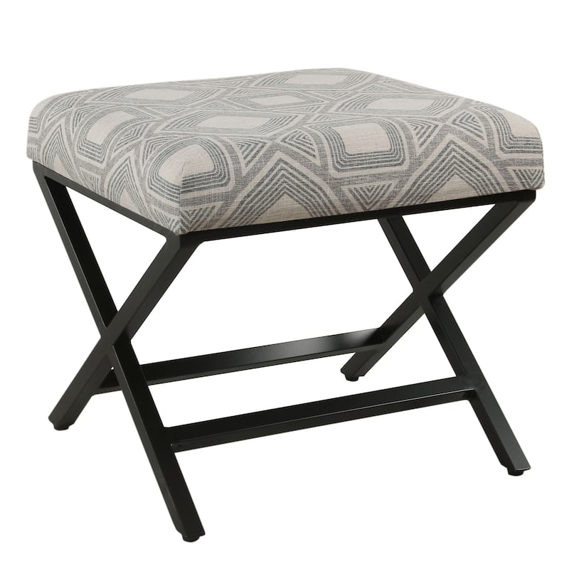 Porch & Den Boucher Modern Metal X-base Square Ottoman