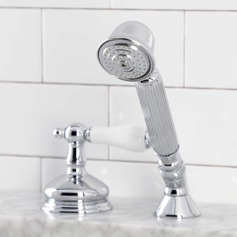 Kingston Brass Deck Mount Hand Shower with Diverter for Roman Tub Faucet