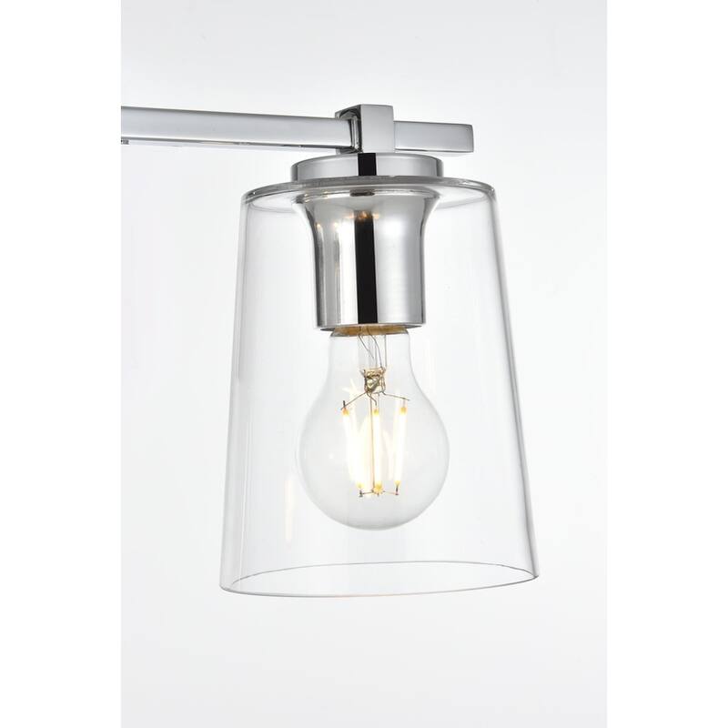 Kelly 1 Light Black and Clear Bath Sconce