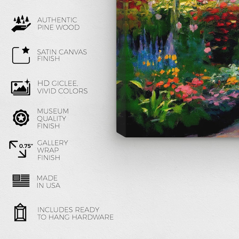 Wynwood Studio Canvas Floral and Botanical English Garden II Green and Cabin & Lodge Wall Art Canvas Print - Green, Red
