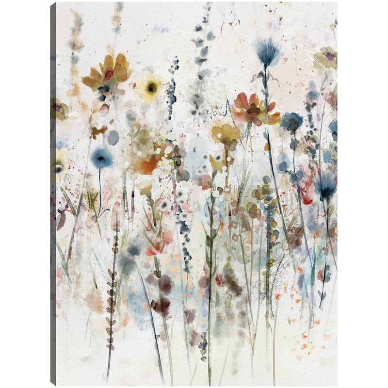Watercolor Wildflowers Portrait I By Studio Arts Canvas Art Print