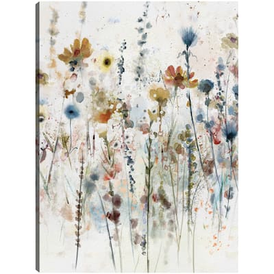 Watercolor Wildflowers Portrait I By Studio Arts Canvas Art Print