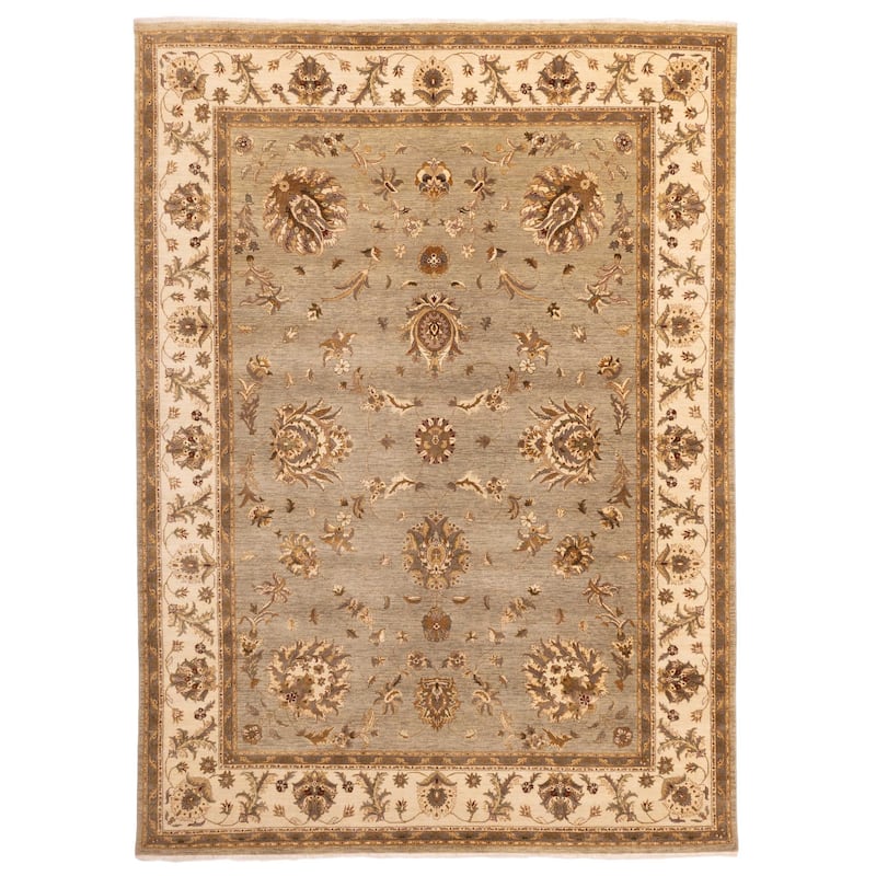 ECARPETGALLERY Hand-knotted Jamshidpour Grey, Sage Wool Rug - 8'6 x 11'7