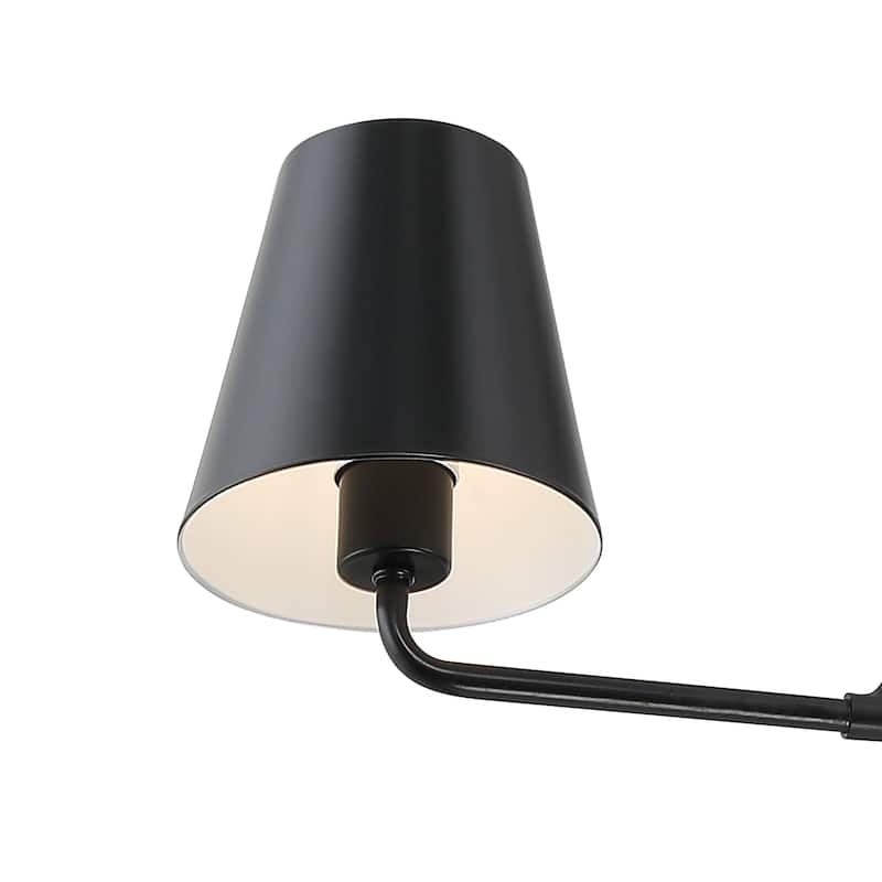 Xavier 4 Light Matte Black Chandelier - 31.75"W x 17"H