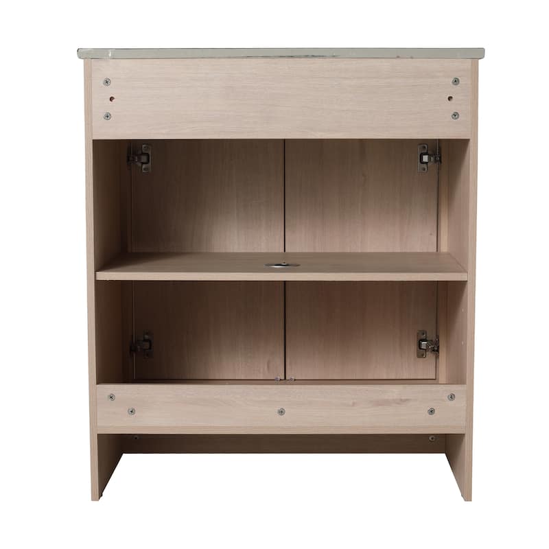 BNK 24/30/36 inch Freestanding Single Sink Bathroom Vanity with Soft Close Door and 1 adjustable shelf
