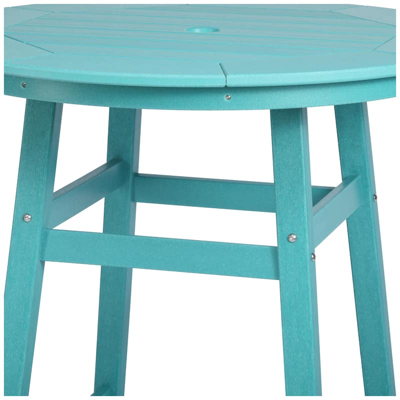 Polytrends Laguna Hdpe All Weather Outdoor Patio 35" Round Counter Table