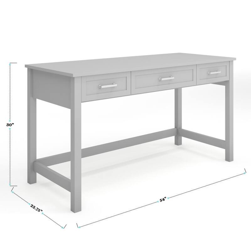 Martha Stewart Shaker Style Home Office Desk with 3 Drawers