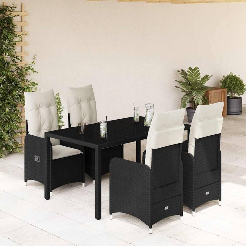 vidaXL Bistro Set Black - 21.5 x 23.0 x 36.2