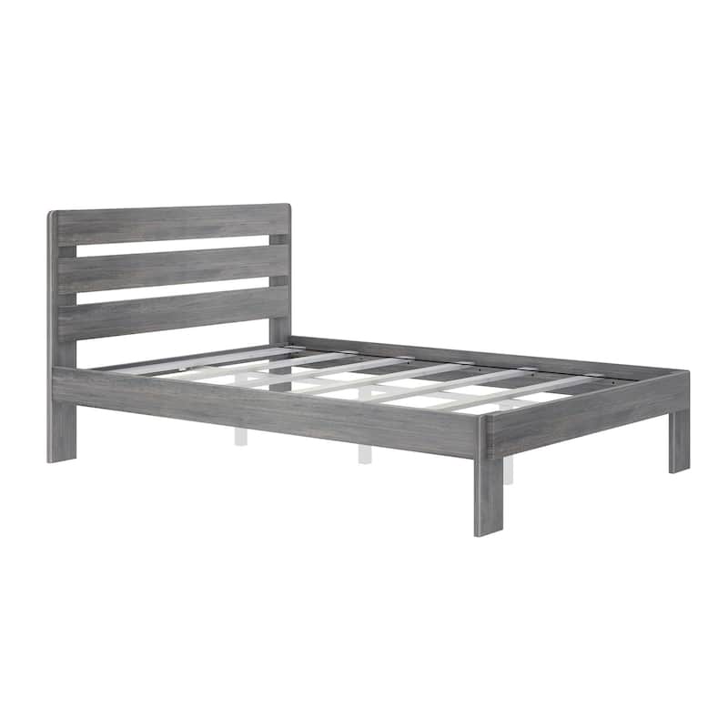 Max and Lily Farmhouse Queen Bed with Plank Headboard