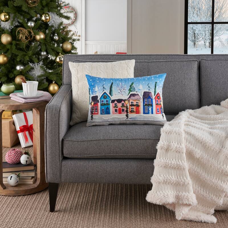 Mina Victory Holiday Pillows Graphic Throw Pillow