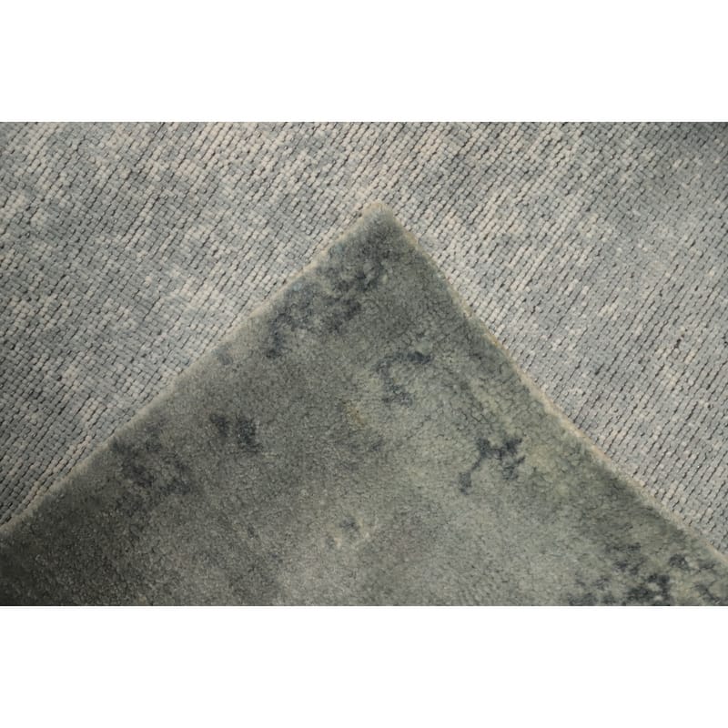 Hand Knotted Oriental Viscose Silk Carpet Modern Abstract Beige & Ivories Abstract Area Rug - 7' 2'' X 5' 4''