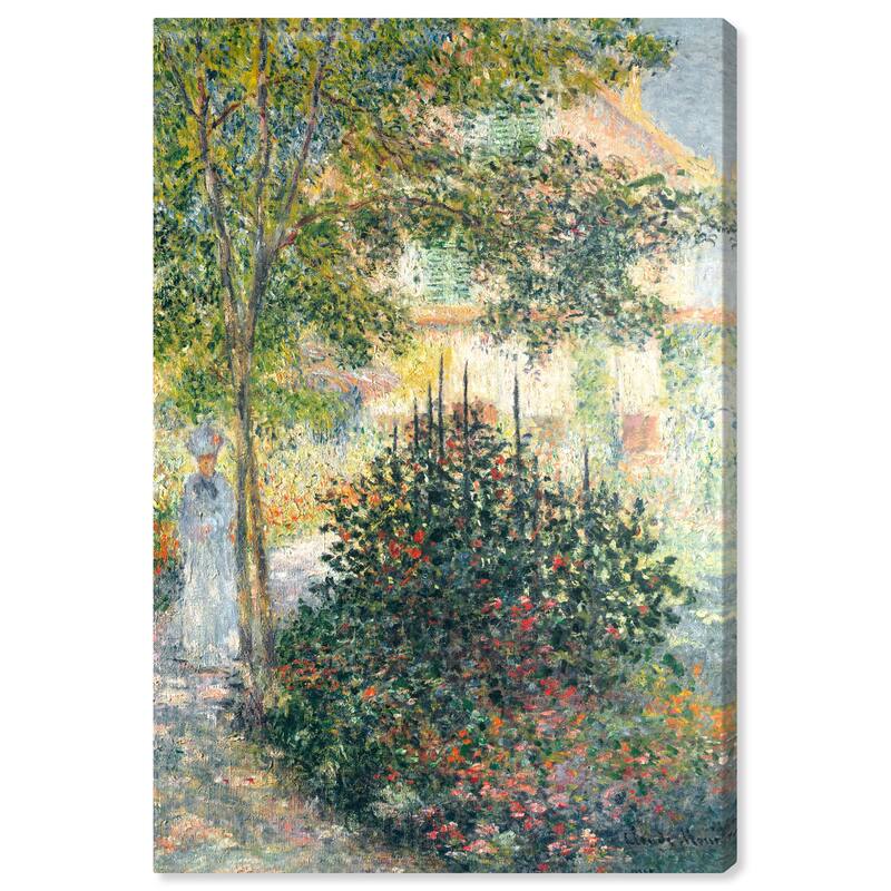 Wynwood Studio Canvas Floral and Botanical Camille Monet in the Garden at Argenteuil Wall Art Canvas Print