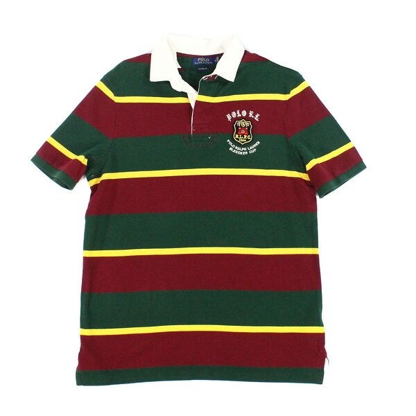 ralph lauren striped short sleeve shirt