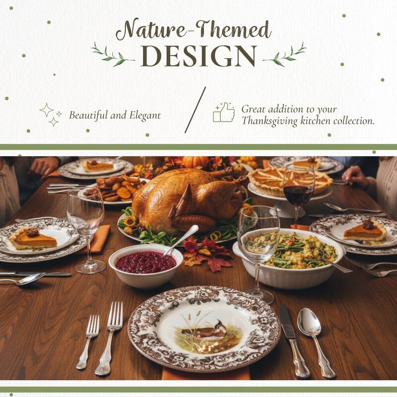 Spode Woodland Dinner Plate Birds Motif - 10.5