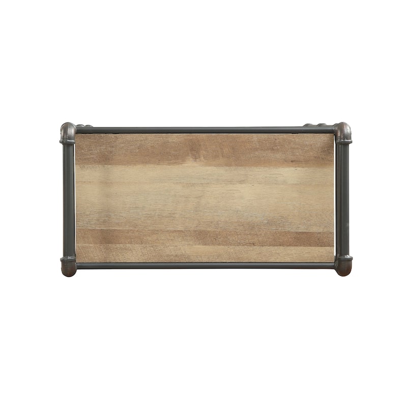 Antique Oak abd Sandy Gray Finish Bookshelf - Gray,Oak