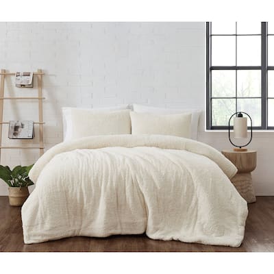 Brooklyn Loom Marshmallow Sherpa Comforter Set