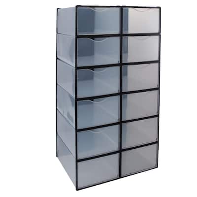 Simplify Set of 12 Stackable Shoe Boxes - 13.15"x 9"x 5.7"