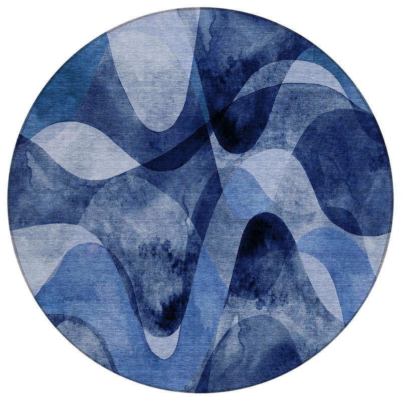 Machine Washable Indoor/ Outdoor Modern Chantille Rug