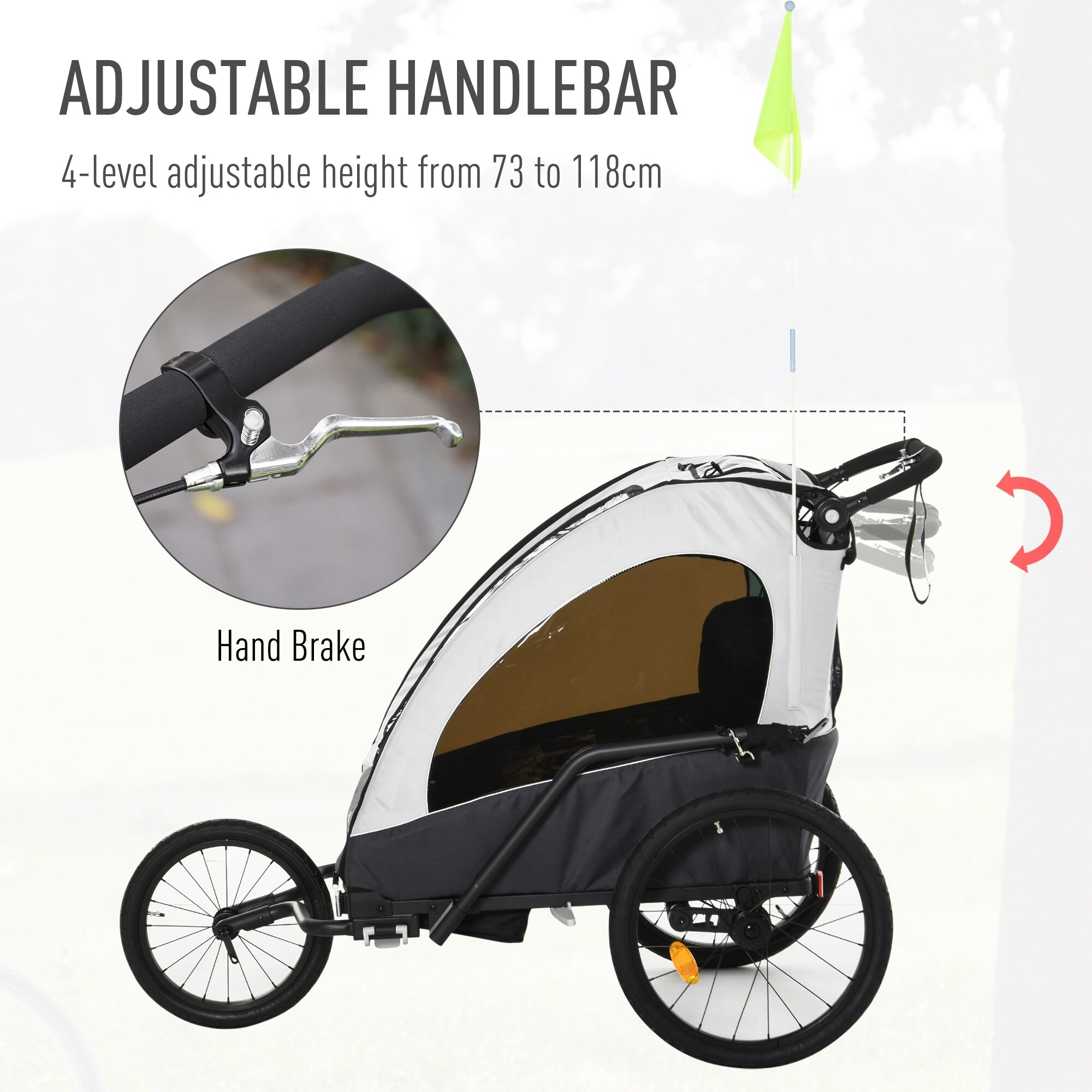 Aosom 3 in 1 bike trailer clearance