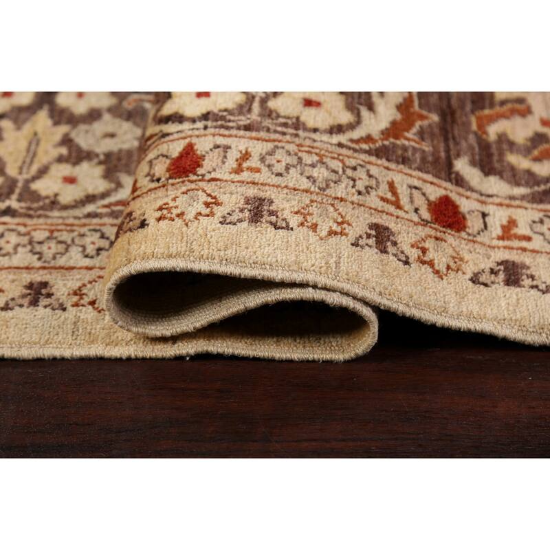 Floral Peshawar Oriental Area Rug Handmade Traditional Wool Carpet - 8'2" x 9'10"