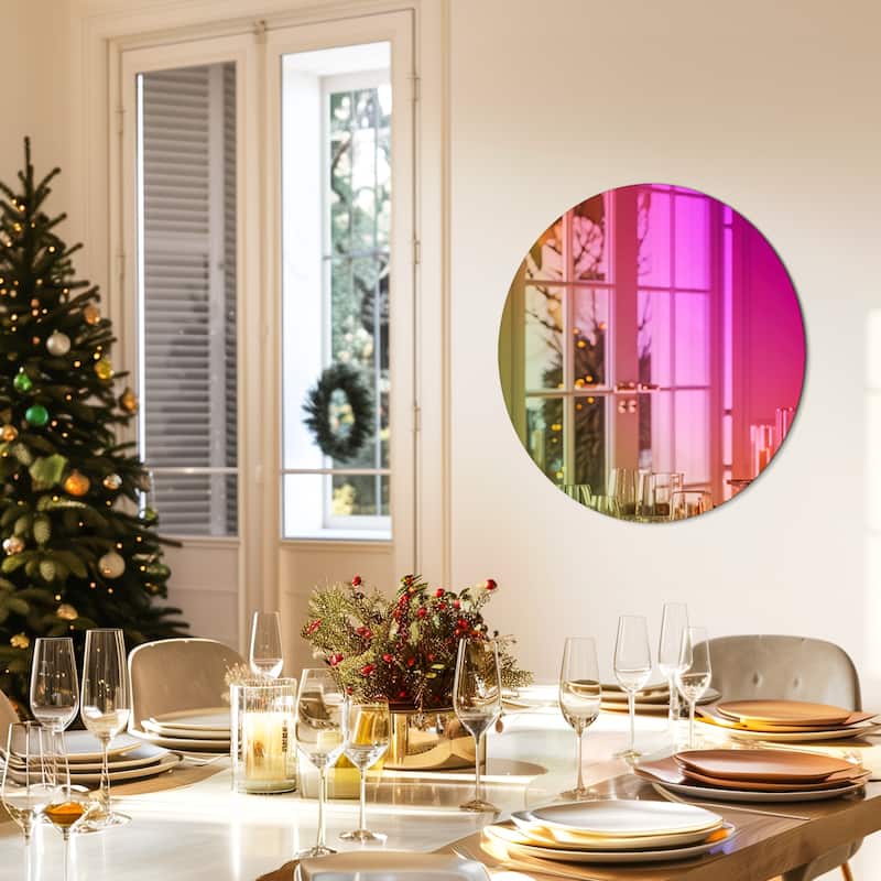 Wall Mounted Mirror, Decorative Iridescent Mirror